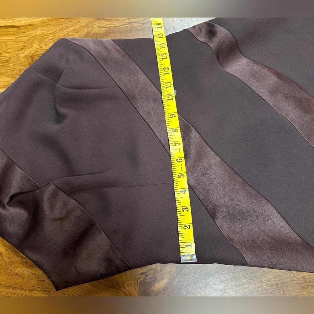 Vintage Andrea Polizzi for Rex Lester Petite Women’s Size 8 Brown Sheath Dress - Picture 5 of 11